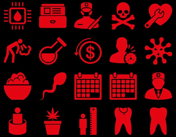 Medical bicolor icons — Stock Photo, Image