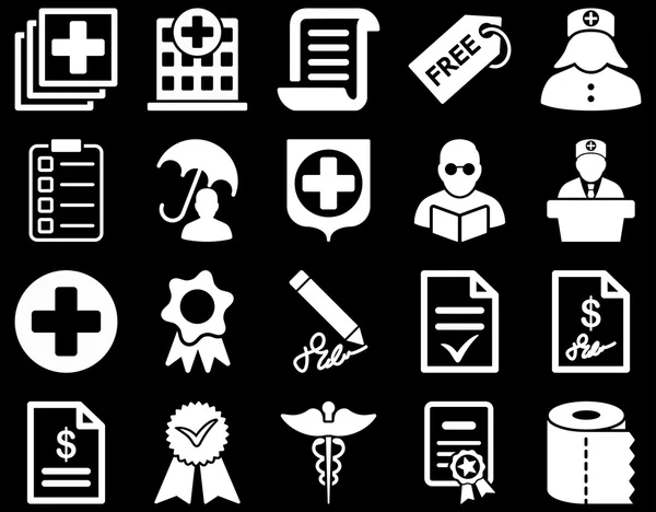 Медицинские двухцветные иконы — стоковое фото