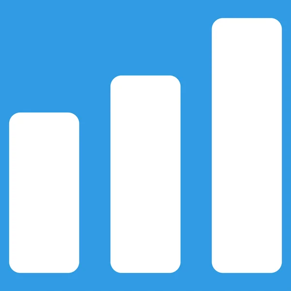 増加の横棒グラフ アイコン — ストック写真