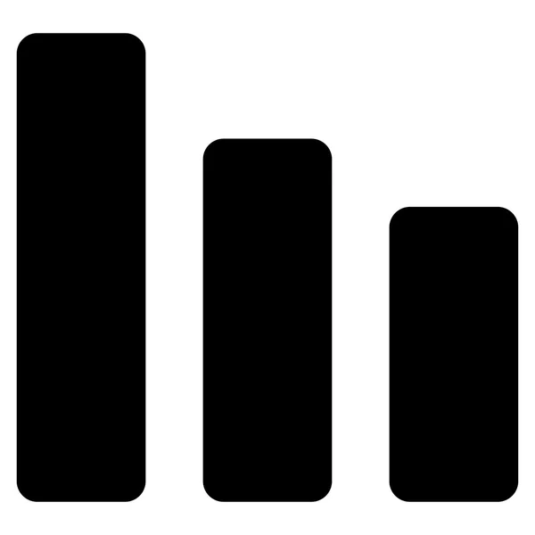 Wykres słupkowy spadek ikona — Zdjęcie stockowe