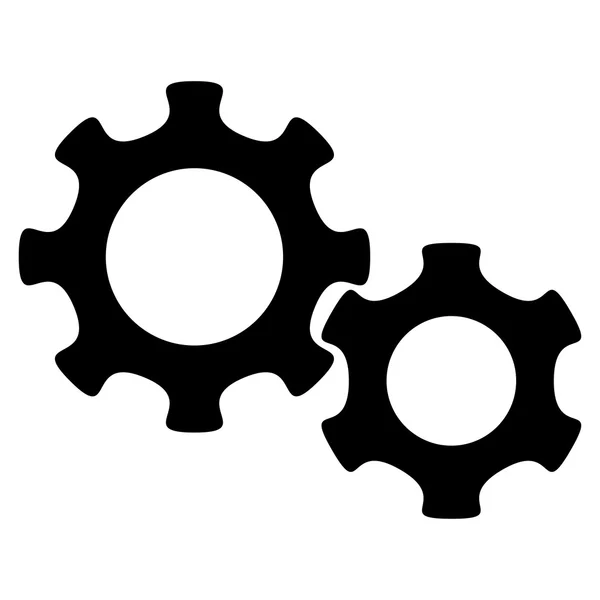 Gears platte pictogram — Stockfoto