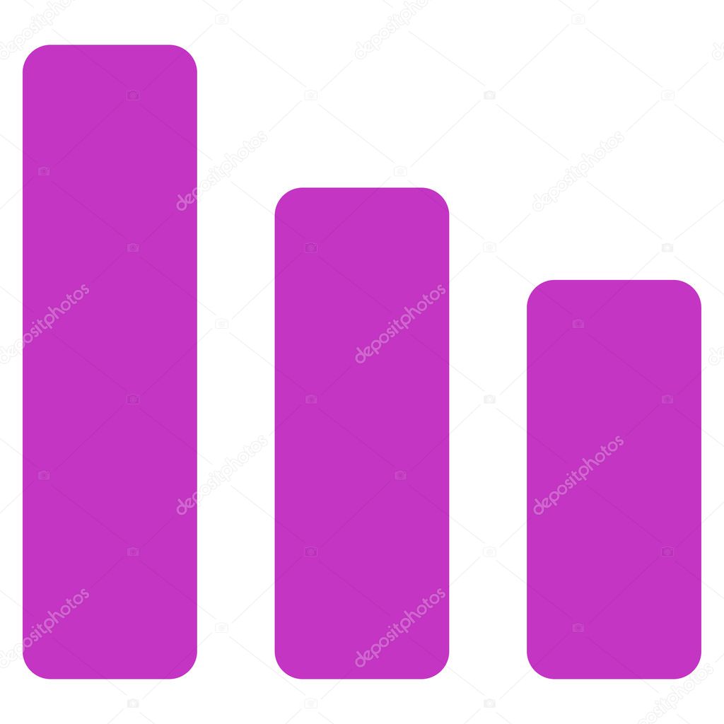 Sávdiagram csökkenés ikon
