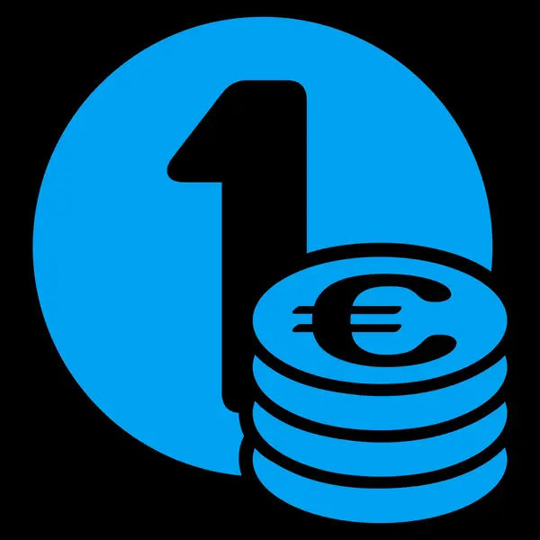 Eurons mynt kolumnen ikonen — Stock vektor