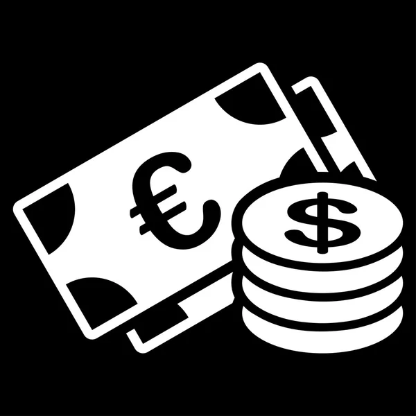Dollar Icône Pièces — Image vectorielle