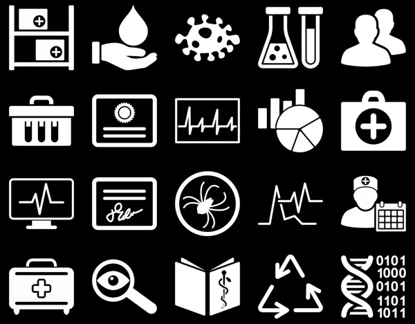 Lékařská bicolor ikony — Stockový vektor
