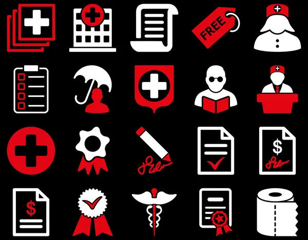 Medical bicolor icons — Stock Vector