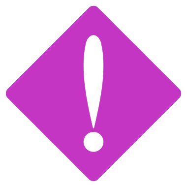 Düz sorun pembe simgesi