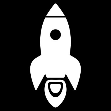 Roket düz simgesi