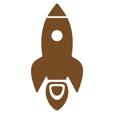 Roket düz simgesi