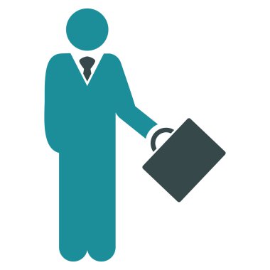 İşadamı Düz Simge