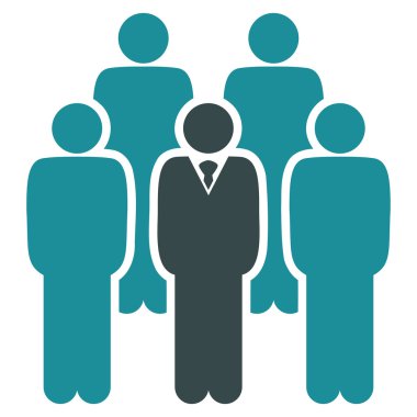 Personel düz simgesi