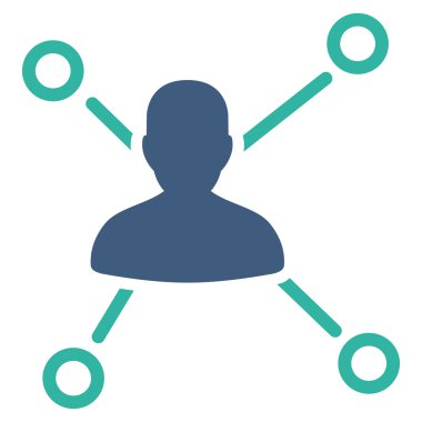 İlişkiler düz simgesi