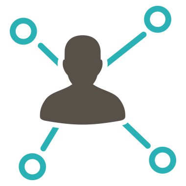 İlişkiler düz simgesi