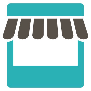 Mağaza düz simgesi