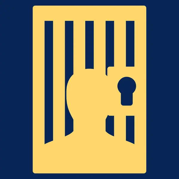 Vězení ploché ikony — Stock fotografie