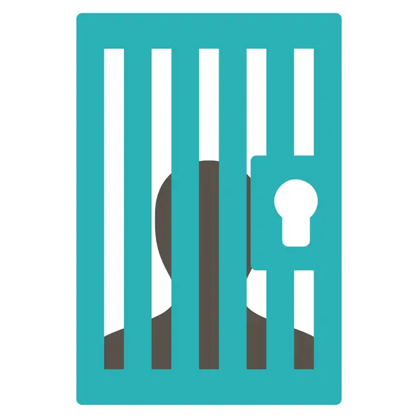Börtön lapos ikon — Stock Fotó