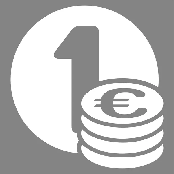 Εικονίδιο στήλης κέρμα ευρώ — Φωτογραφία Αρχείου
