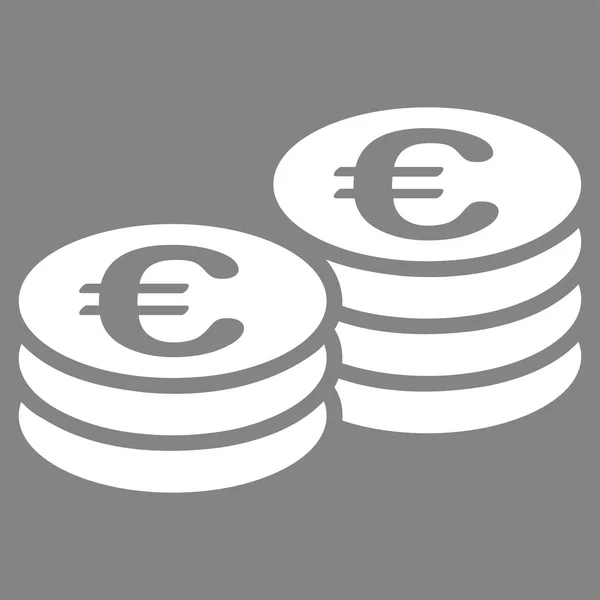 Euro munt stapels pictogram — Stockfoto