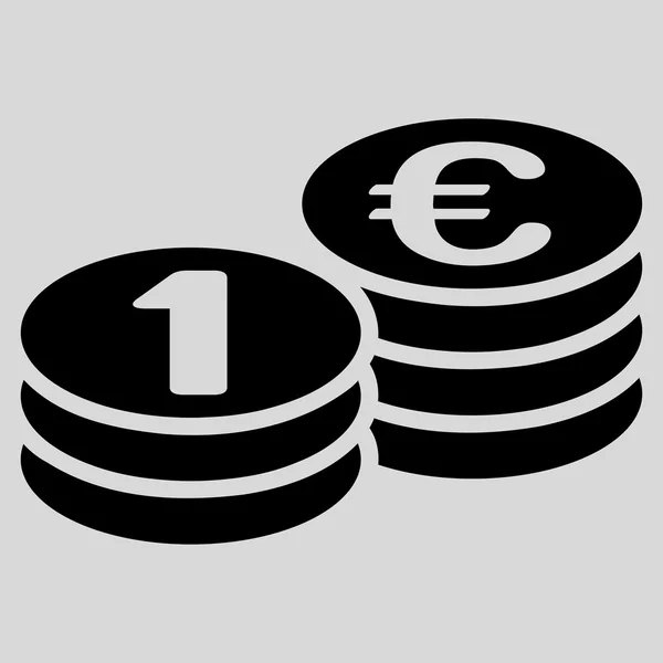 Coins one euro icon — Stock Photo, Image