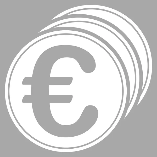 Значок монеты евро — стоковое фото