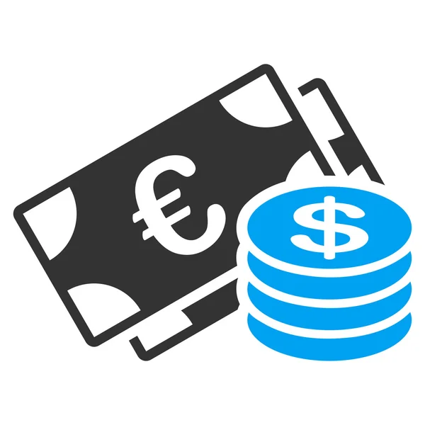Dollar munten pictogram — Stockfoto