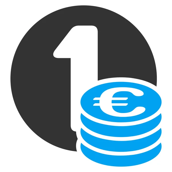 Ícone de coluna de moeda euro — Fotografia de Stock