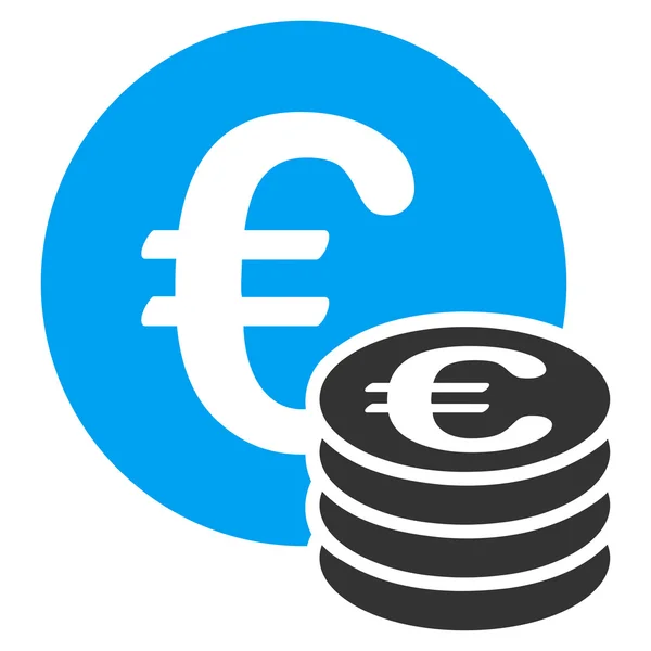 Euro coin stack icon — Stock Photo, Image