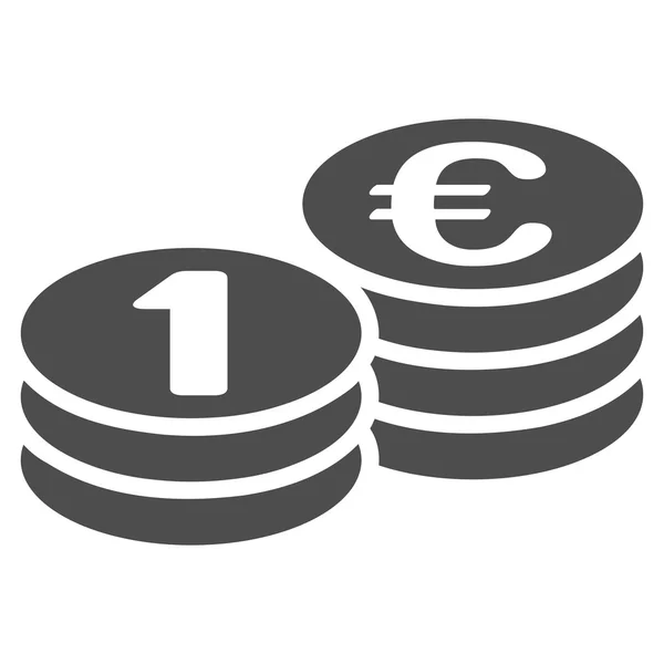 Ikona jedno euro mince — Stock fotografie