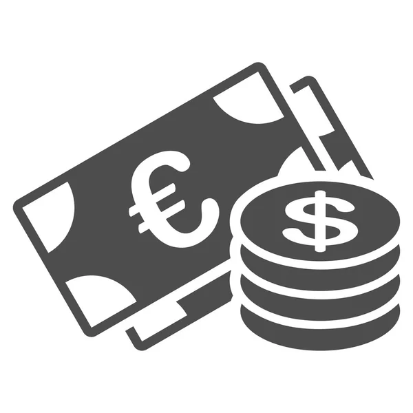 Monete in Dollaro icona — Foto Stock