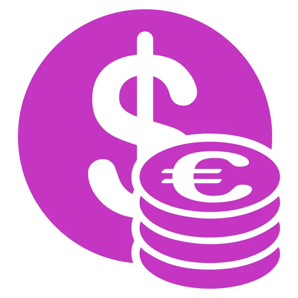 Иконка монеты евро — стоковое фото