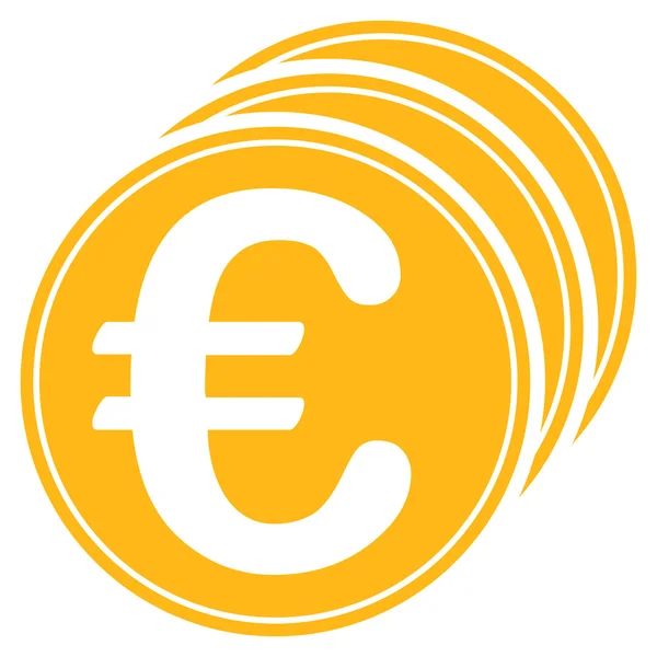 Euro coins icon — Stock Photo, Image