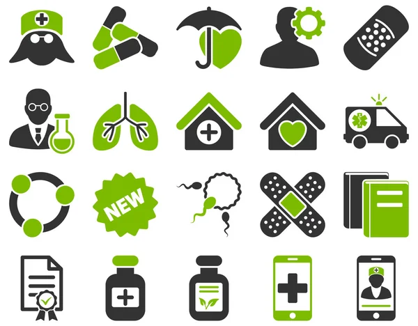 Medical bicolor icons — Stock Photo, Image