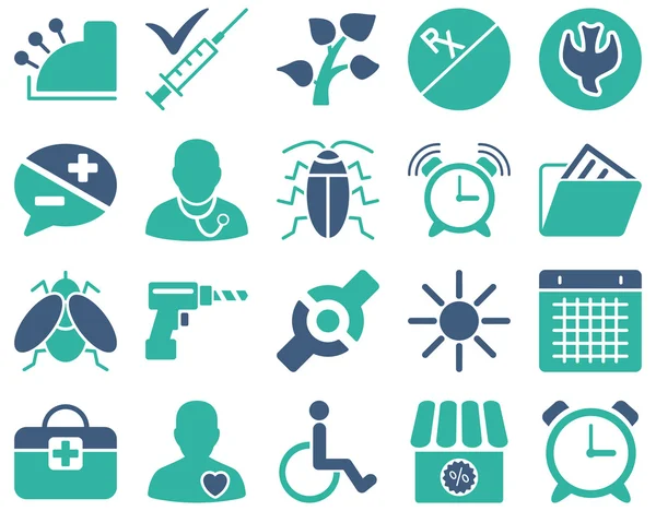 Medical bicolor icons — Stock Photo, Image