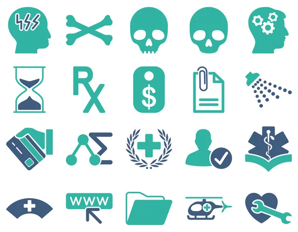 Medical bicolor icons — Stock Photo, Image