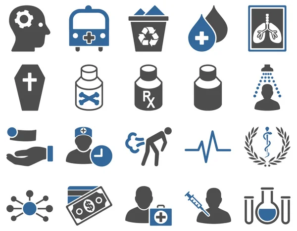 Medical bicolor icons — Stock Photo, Image