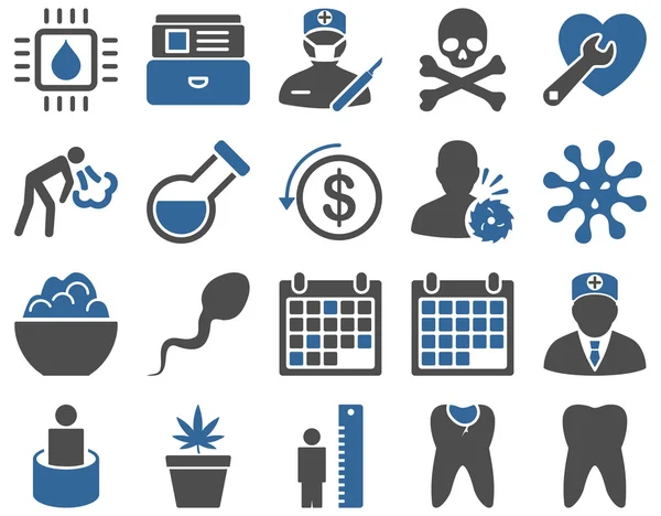 Medical bicolor icons — Stock Photo, Image