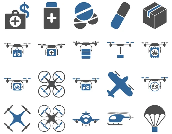 Medical bicolor icons — Stock Photo, Image