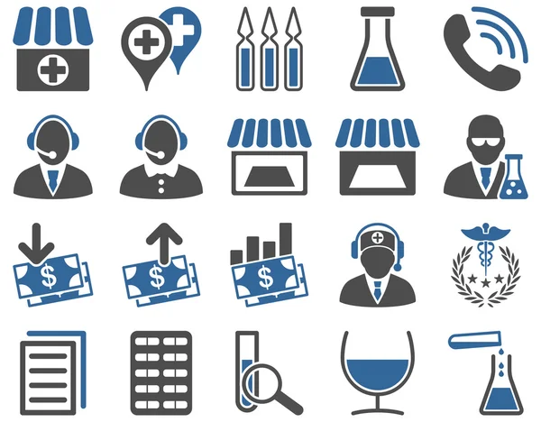 Medical bicolor icons — Stock Photo, Image