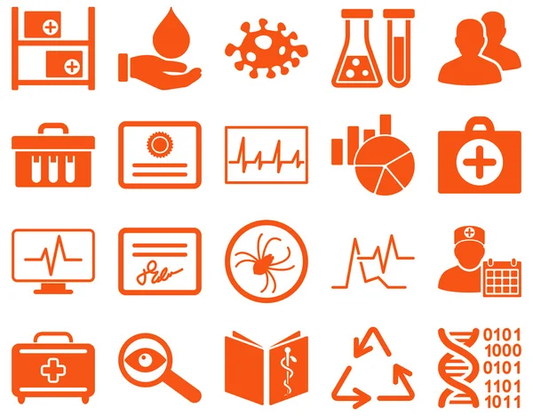 Medical bicolor icons — Stock Photo, Image