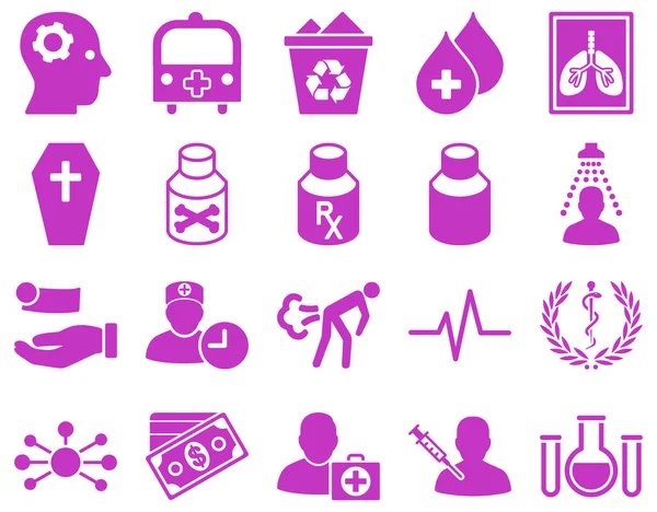 Medical bicolor icons — Stock Photo, Image