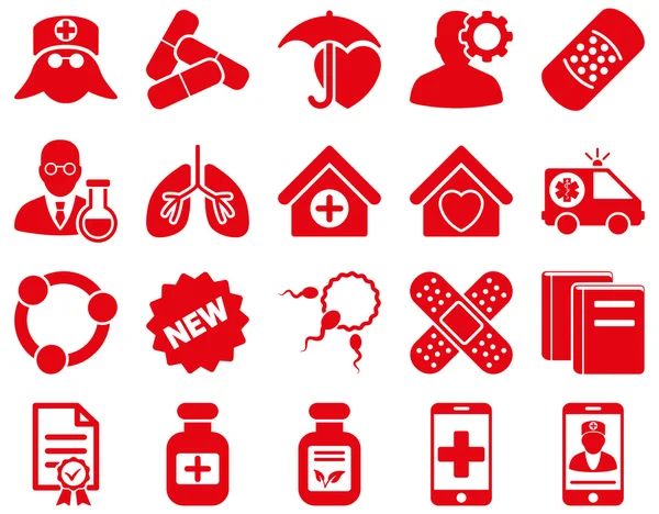 Lékařská bicolor ikony — Stock fotografie