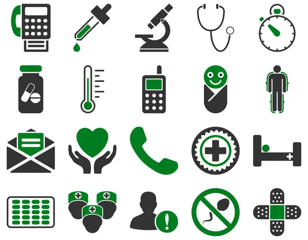 Medical bicolor icons — Stock Photo, Image