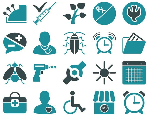 Medical bicolor icons — Stock Photo, Image