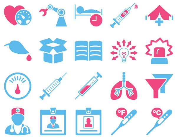 Medical bicolor icons — Stock Photo, Image