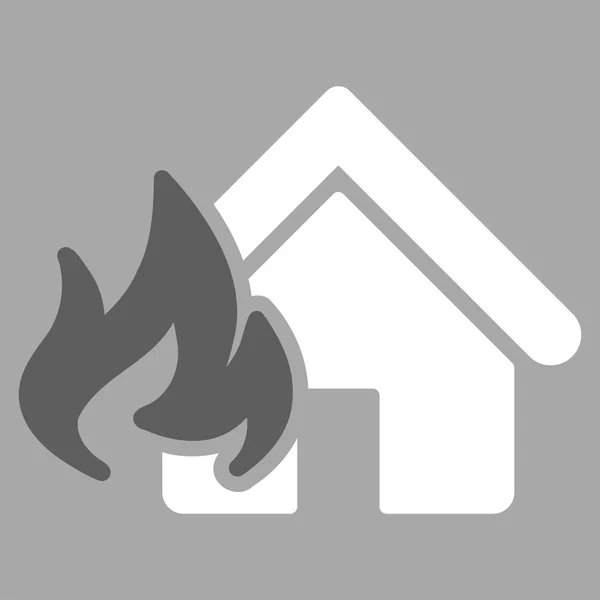 Icône Fire Damage de Business Bicolor Set — Image vectorielle