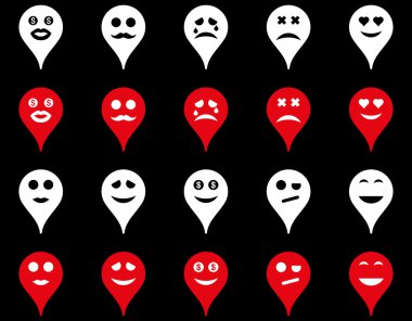 Duygu harita işaretleyici simgeler