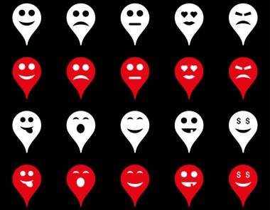 Duygu harita işaretleyici simgeler