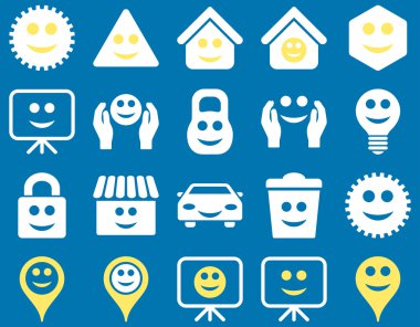 Araçlar, seçenekler, gülümsüyor, nesneleri simgeler