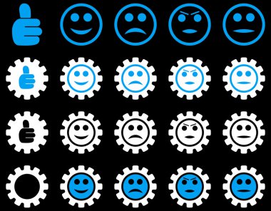 Ayarları ve gülümseme Gears simgeler