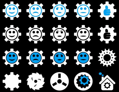 Araçlar ve gülümseme Gears simgeler